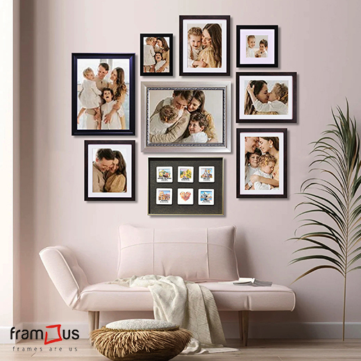 Wall of 9 Frames - WO9F02 - Mix