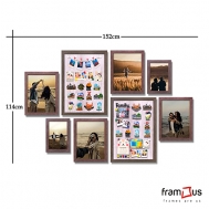 Wall of 8 Frames - WO8F06 - Mix